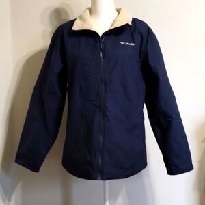 𝅺COLUMBIA Omni Shield Jacket Coat Zip Navy Size Large Men's